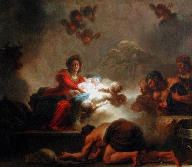 The Adoration of the Shepherds., Jean-Honore Fragonard